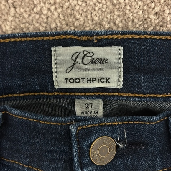 Jcrew toothpick Women's Dark Blue skinny Jeans Sz 27 - Picture 6 of 16